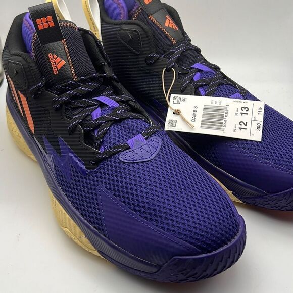 Adidas Dame‎ 8 black excellence basketball shoes- NWT-Men 12 - Picture 2 of 10